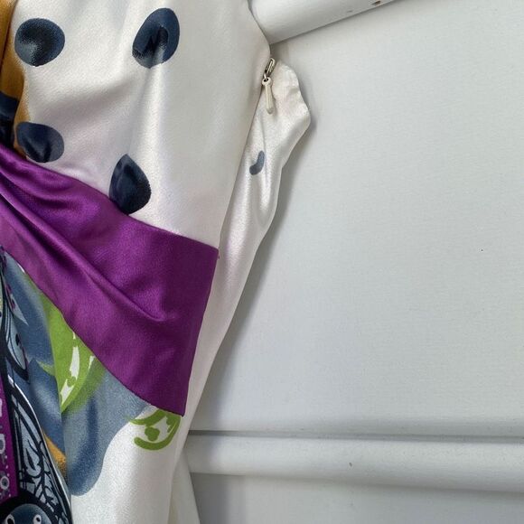 La Femme Prom Evening Full Length Colorful Beaded Plunging Open Back Stunning Ma - Picture 7 of 14